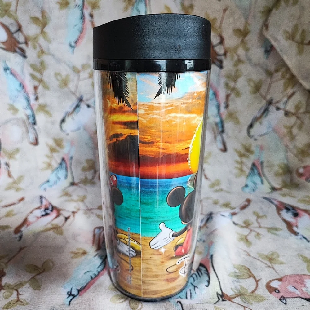 Officially Licensed Disney Sunset Beach Towel & Non Spill Cup Jerry Leigh NWT